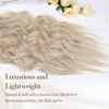 image:imageREECHO Hair Extensions 4PCS Clip in Hair Extensions HE001 Natural Soft Synthetic Hairpieces for Women Light Brown with Blonde HighlightsLight Blonde