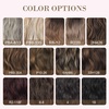 image:imageREECHO Hair Extensions 4PCS Clip in Hair Extensions HE001 Natural Soft Synthetic Hairpieces for Women Light Brown with Blonde HighlightsLight Brown