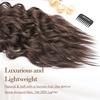 image:imageREECHO Hair Extensions 4PCS Clip in Hair Extensions HE001 Natural Soft Synthetic Hairpieces for Women Light Brown with Blonde HighlightsLight Brown
