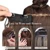 image:imageREECHO Hair Extensions 4PCS Clip in Hair Extensions HE001 Natural Soft Synthetic Hairpieces for Women Light Brown with Blonde HighlightsLight Brown