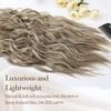 image:imageREECHO Hair Extensions 4PCS Clip in Hair Extensions HE001 Natural Soft Synthetic Hairpieces for Women Light Brown with Blonde HighlightsLight Brown with Highlights