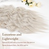 image:imageREECHO Hair Extensions 4PCS Clip in Hair Extensions HE001 Natural Soft Synthetic Hairpieces for Women Light Brown with Blonde HighlightsPlatium Blonde