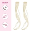 image:imageREECHO Long Side Air Bangs Wavy Curly Clip in Curtain Bangs Front Side Bangs FaceFraming Highlights for Women Daily Use 2 PCS Set Long TemplesBleach Blonde