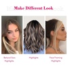 image:imageREECHO Long Side Air Bangs Wavy Curly Clip in Curtain Bangs Front Side Bangs FaceFraming Highlights for Women Daily Use 2 PCS Set Long TemplesLight Chocolate Brown