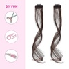 image:imageREECHO Long Side Air Bangs Wavy Curly Clip in Curtain Bangs Front Side Bangs FaceFraming Highlights for Women Daily Use 2 PCS Set Long TemplesMedium Blonde with Pale Highlights