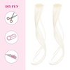 image:imageREECHO Long Side Air Bangs Wavy Curly Clip in Curtain Bangs Front Side Bangs FaceFraming Highlights for Women Daily Use 2 PCS Set Long TemplesWhite Blonde