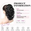 image:imageREECHO Ponytail Extension 12 Classic Loose Curly Wavy Claw Clip Ponytail Wig Extensions Hairpieces for Women  Platinum BlondeBlack