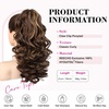 image:imageREECHO Ponytail Extension 12 Classic Loose Curly Wavy Claw Clip Ponytail Wig Extensions Hairpieces for Women  Platinum BlondeChestnut Brown with Highlights