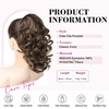 image:imageREECHO Ponytail Extension 12 Classic Loose Curly Wavy Claw Clip Ponytail Wig Extensions Hairpieces for Women  Platinum BlondeChocolate Brown with Highlights