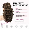 image:imageREECHO Ponytail Extension 12 Classic Loose Curly Wavy Claw Clip Ponytail Wig Extensions Hairpieces for Women  Platinum BlondeChocolate Brown with Highlights