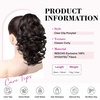 image:imageREECHO Ponytail Extension 12 Classic Loose Curly Wavy Claw Clip Ponytail Wig Extensions Hairpieces for Women  Platinum BlondeCool Dark Brown
