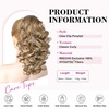 image:imageREECHO Ponytail Extension 12 Classic Loose Curly Wavy Claw Clip Ponytail Wig Extensions Hairpieces for Women  Platinum BlondeDark Blonde with Highlights