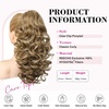 image:imageREECHO Ponytail Extension 12 Classic Loose Curly Wavy Claw Clip Ponytail Wig Extensions Hairpieces for Women  Platinum BlondeDark Blonde with Highlights