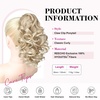 image:imageREECHO Ponytail Extension 12 Classic Loose Curly Wavy Claw Clip Ponytail Wig Extensions Hairpieces for Women  Platinum BlondeDark Blonde with Light Ends
