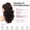 image:imageREECHO Ponytail Extension 12 Classic Loose Curly Wavy Claw Clip Ponytail Wig Extensions Hairpieces for Women  Platinum BlondeDark Brown