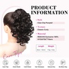 image:imageREECHO Ponytail Extension 12 Classic Loose Curly Wavy Claw Clip Ponytail Wig Extensions Hairpieces for Women  Platinum BlondeDark Brown