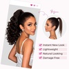 image:imageREECHO Ponytail Extension 12 Classic Loose Curly Wavy Claw Clip Ponytail Wig Extensions Hairpieces for Women  Platinum BlondeDark Brown with Highlights