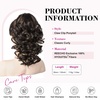 image:imageREECHO Ponytail Extension 12 Classic Loose Curly Wavy Claw Clip Ponytail Wig Extensions Hairpieces for Women  Platinum BlondeDark Brown with Highlights