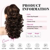 image:imageREECHO Ponytail Extension 12 Classic Loose Curly Wavy Claw Clip Ponytail Wig Extensions Hairpieces for Women  Platinum BlondeDark Brown with Highlights