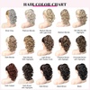 image:imageREECHO Ponytail Extension 12 Classic Loose Curly Wavy Claw Clip Ponytail Wig Extensions Hairpieces for Women  Platinum BlondeDeep Blonde