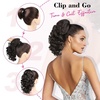 image:imageREECHO Ponytail Extension 12 Classic Loose Curly Wavy Claw Clip Ponytail Wig Extensions Hairpieces for Women  Platinum BlondeDeep Blonde