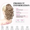 image:imageREECHO Ponytail Extension 12 Classic Loose Curly Wavy Claw Clip Ponytail Wig Extensions Hairpieces for Women  Platinum BlondeDeep Blonde