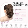 image:imageREECHO Ponytail Extension 12 Classic Loose Curly Wavy Claw Clip Ponytail Wig Extensions Hairpieces for Women  Platinum BlondeGinger Brown