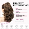 image:imageREECHO Ponytail Extension 12 Classic Loose Curly Wavy Claw Clip Ponytail Wig Extensions Hairpieces for Women  Platinum BlondeGinger Brown