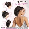 image:imageREECHO Ponytail Extension 12 Classic Loose Curly Wavy Claw Clip Ponytail Wig Extensions Hairpieces for Women  Platinum BlondeGinger Brown