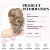image:imageREECHO Ponytail Extension 12 Classic Loose Curly Wavy Claw Clip Ponytail Wig Extensions Hairpieces for Women  Platinum BlondeHoney Blonde with Highlights