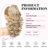 image:imageREECHO Ponytail Extension 12 Classic Loose Curly Wavy Claw Clip Ponytail Wig Extensions Hairpieces for Women  Platinum BlondeLight Blonde