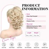 image:imageREECHO Ponytail Extension 12 Classic Loose Curly Wavy Claw Clip Ponytail Wig Extensions Hairpieces for Women  Platinum BlondeLight Blonde