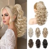 image:imageREECHO Ponytail Extension 12 Classic Loose Curly Wavy Claw Clip Ponytail Wig Extensions Hairpieces for Women  Platinum BlondeLight Blonde