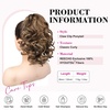 image:imageREECHO Ponytail Extension 12 Classic Loose Curly Wavy Claw Clip Ponytail Wig Extensions Hairpieces for Women  Platinum BlondeLight Brown with Blonde Highlights