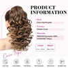 image:imageREECHO Ponytail Extension 12 Classic Loose Curly Wavy Claw Clip Ponytail Wig Extensions Hairpieces for Women  Platinum BlondeLight Brown with Golden Ends