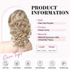 image:imageREECHO Ponytail Extension 12 Classic Loose Curly Wavy Claw Clip Ponytail Wig Extensions Hairpieces for Women  Platinum BlondeMedium Blonde