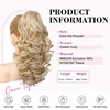 image:imageREECHO Ponytail Extension 12 Classic Loose Curly Wavy Claw Clip Ponytail Wig Extensions Hairpieces for Women  Platinum BlondeMedium Blonde