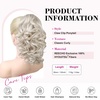 image:imageREECHO Ponytail Extension 12 Classic Loose Curly Wavy Claw Clip Ponytail Wig Extensions Hairpieces for Women  Platinum BlondePlatinum Blonde