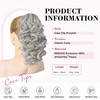 image:imageREECHO Ponytail Extension 12 Classic Loose Curly Wavy Claw Clip Ponytail Wig Extensions Hairpieces for Women  Platinum BlondeSilver Grey