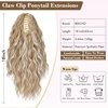 image:imageREECHO Ponytail Extension 14 Inch Curly Claw Pony Tails Hair Extensions Clip in Ponytail Hair Extensions Natural Synthetic Hairpiece for Women Everyday Wear  Platinum BlondeAsh Blonde with Highlights