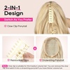 image:imageREECHO Ponytail Extension 14 Inch Curly Claw Pony Tails Hair Extensions Clip in Ponytail Hair Extensions Natural Synthetic Hairpiece for Women Everyday Wear  Platinum BlondeAsh Blonde with Blonde Highlights