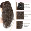image:imageREECHO Ponytail Extension 14 Inch Curly Claw Pony Tails Hair Extensions Clip in Ponytail Hair Extensions Natural Synthetic Hairpiece for Women Everyday Wear  Platinum BlondeDark Chocolate Brown