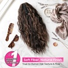 image:imageREECHO Ponytail Extension 14 Inch Curly Claw Pony Tails Hair Extensions Clip in Ponytail Hair Extensions Natural Synthetic Hairpiece for Women Everyday Wear  Platinum BlondeChocolate Brown with Highlights