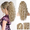 image:imageREECHO Ponytail Extension 14 Inch Curly Claw Pony Tails Hair Extensions Clip in Ponytail Hair Extensions Natural Synthetic Hairpiece for Women Everyday Wear  Platinum BlondeAsh Blonde with Highlights