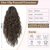 image:imageREECHO Ponytail Extension 14 Inch Curly Claw Pony Tails Hair Extensions Clip in Ponytail Hair Extensions Natural Synthetic Hairpiece for Women Everyday Wear  Platinum BlondeDark Chocolate Brown