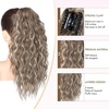 image:imageREECHO Ponytail Extension 14 Inch Curly Claw Pony Tails Hair Extensions Clip in Ponytail Hair Extensions Natural Synthetic Hairpiece for Women Everyday Wear  Platinum BlondeAsh Brown with Platium Highlights