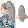 image:imageREECHO Ponytail Extension 14 Inch Curly Claw Pony Tails Hair Extensions Clip in Ponytail Hair Extensions Natural Synthetic Hairpiece for Women Everyday Wear  Platinum BlondeGreyBrownSilverWhite Mixed