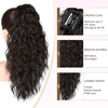 image:imageREECHO Ponytail Extension 14 Inch Curly Claw Pony Tails Hair Extensions Clip in Ponytail Hair Extensions Natural Synthetic Hairpiece for Women Everyday Wear  Platinum BlondeBlack Brown