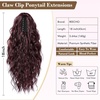 image:imageREECHO Ponytail Extension 14 Inch Curly Claw Pony Tails Hair Extensions Clip in Ponytail Hair Extensions Natural Synthetic Hairpiece for Women Everyday Wear  Platinum BlondeBurgundy