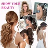 image:imageREECHO Ponytail Extension 14 Inch Curly Claw Pony Tails Hair Extensions Clip in Ponytail Hair Extensions Natural Synthetic Hairpiece for Women Everyday Wear  Platinum BlondeDark Ash Blonde with Golden Ends